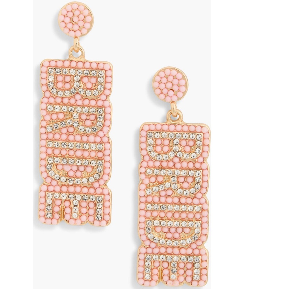 + LEITH + Beaded Bride Drop Earrings
